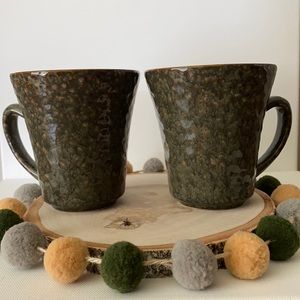 Sango Facets Black #4618 coffee mug (2) 12oz